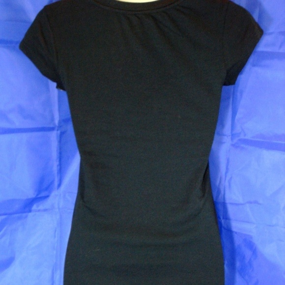 New w/ Tags Rhinestone Diva Black Fitted T-Shirt - Picture 4 of 5